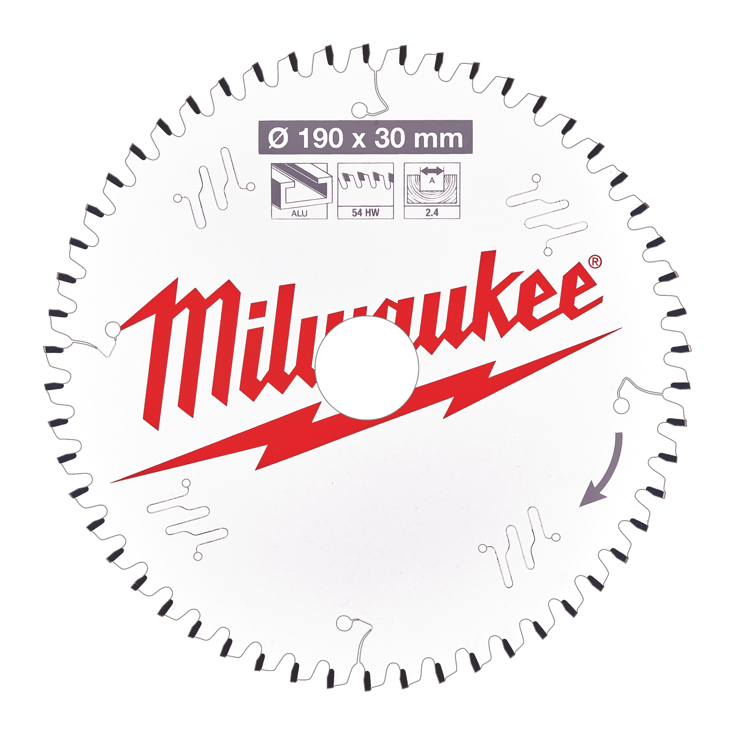 CIRKELSÅGKLINGA MILWAUKEE P ALU 190X30X2,4X54TF NEG