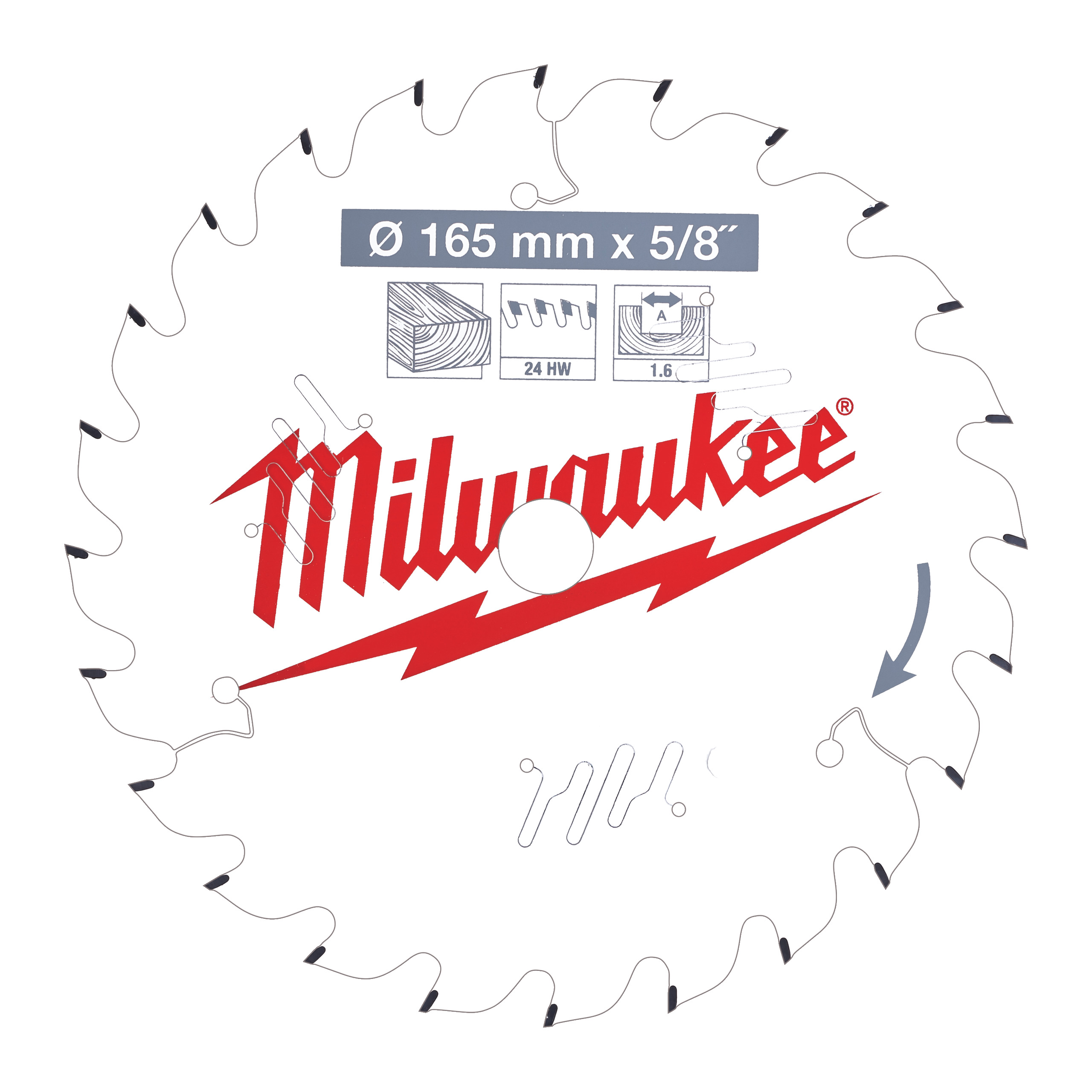 CIRKELSÅGKLINGA MILWAUKEE P W 165X15.87X1.6X24ATB