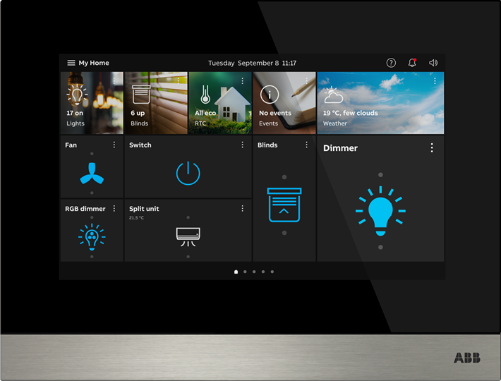 abb Touch screen welcome vid7 b/t sfwa lan lan ant ip