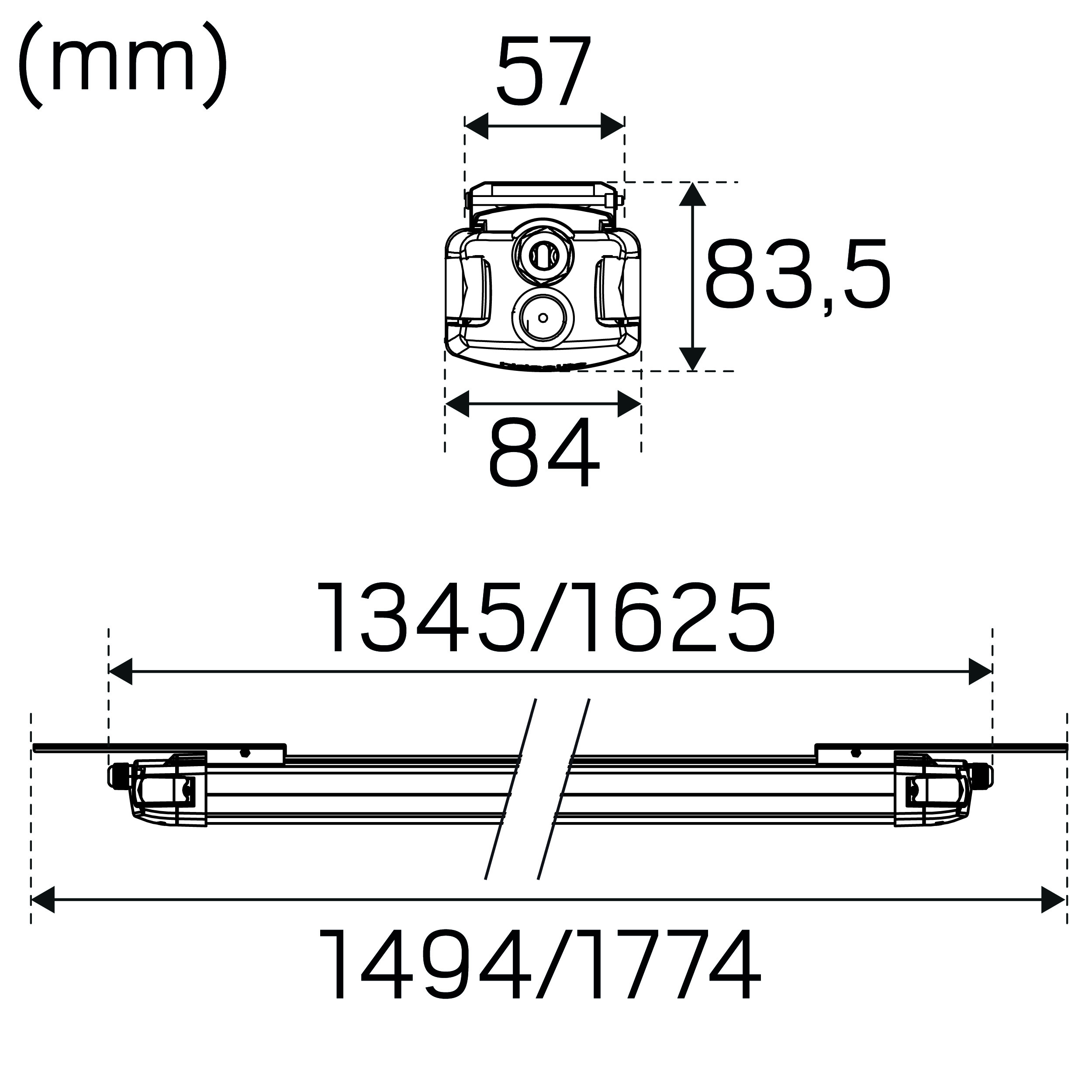 hide-a-lite Kapslad industriarmatur ip65 6490lm 53w 840 gr s