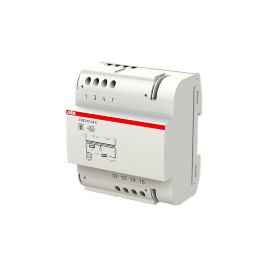 abb Säkerhetstransformator ts-c 230/12-24vac selv 63va