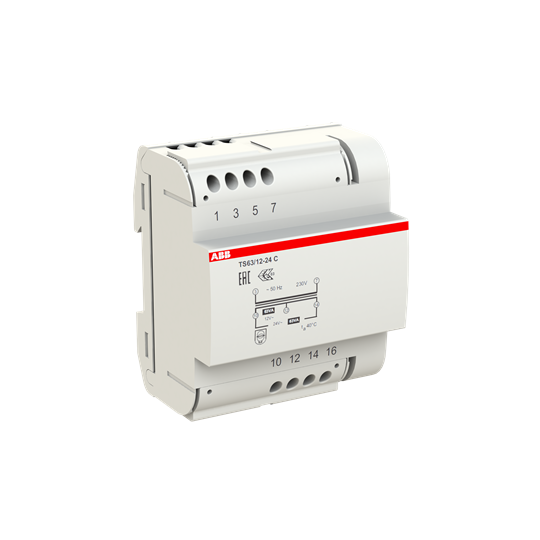 abb Säkerhetstransformator ts-c 230/12-24vac selv 63va