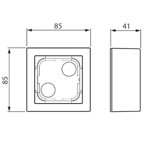 abb Surf. mount. frame impressivo 1721a-885