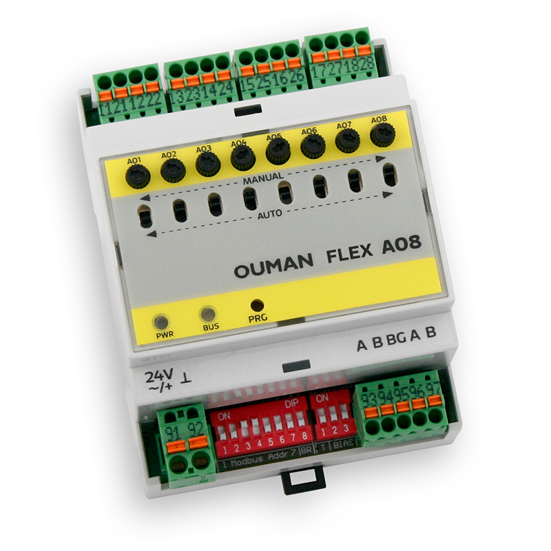 VÄLJUNDMOODUL OUFLEX-LE FLEX AO8 DIN-LIISTULE
