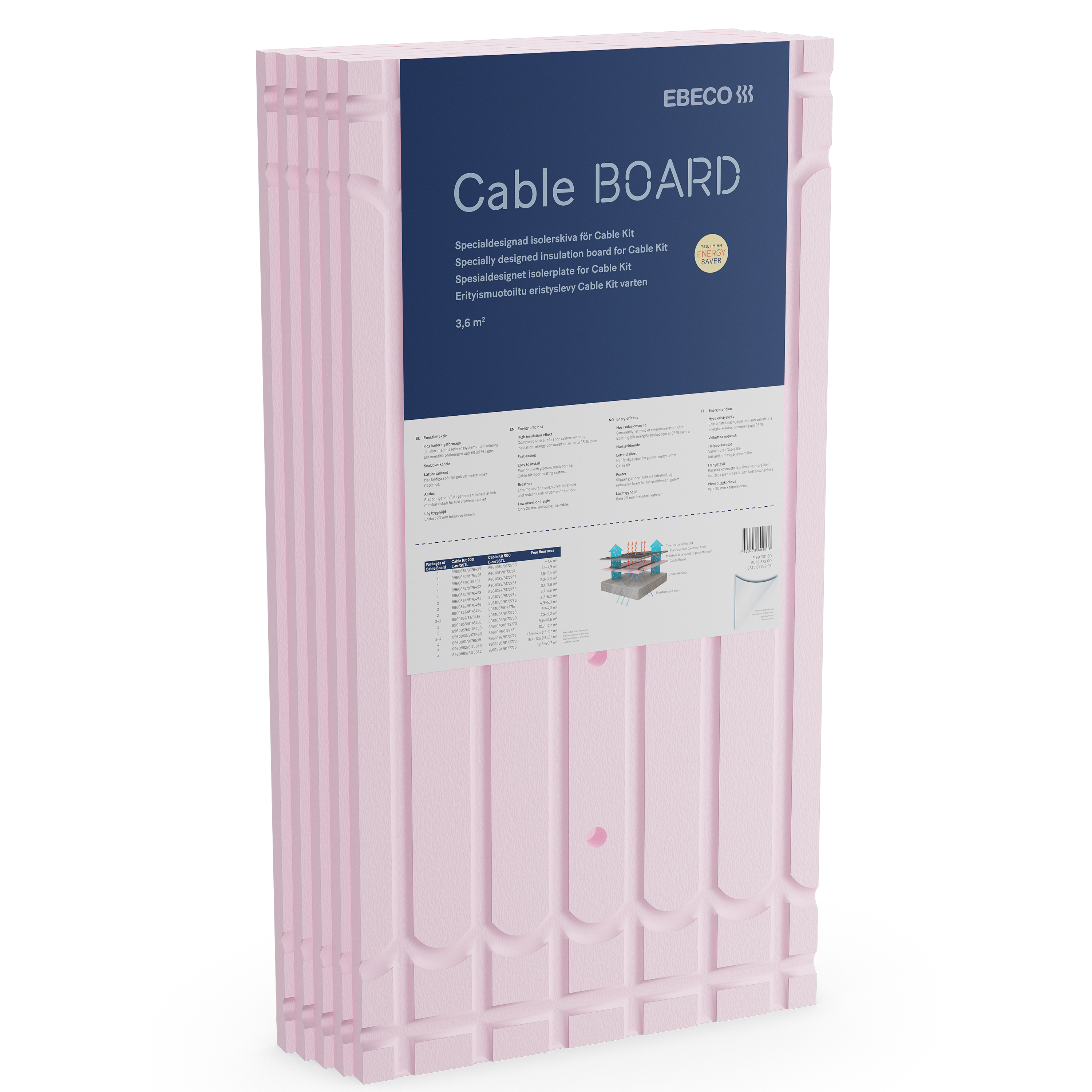 ebeco Asennus/eristelevy cable board