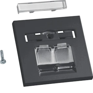 hager Center plate tehalit ecoline gzuae2 hf 2xrj45 lp mi black