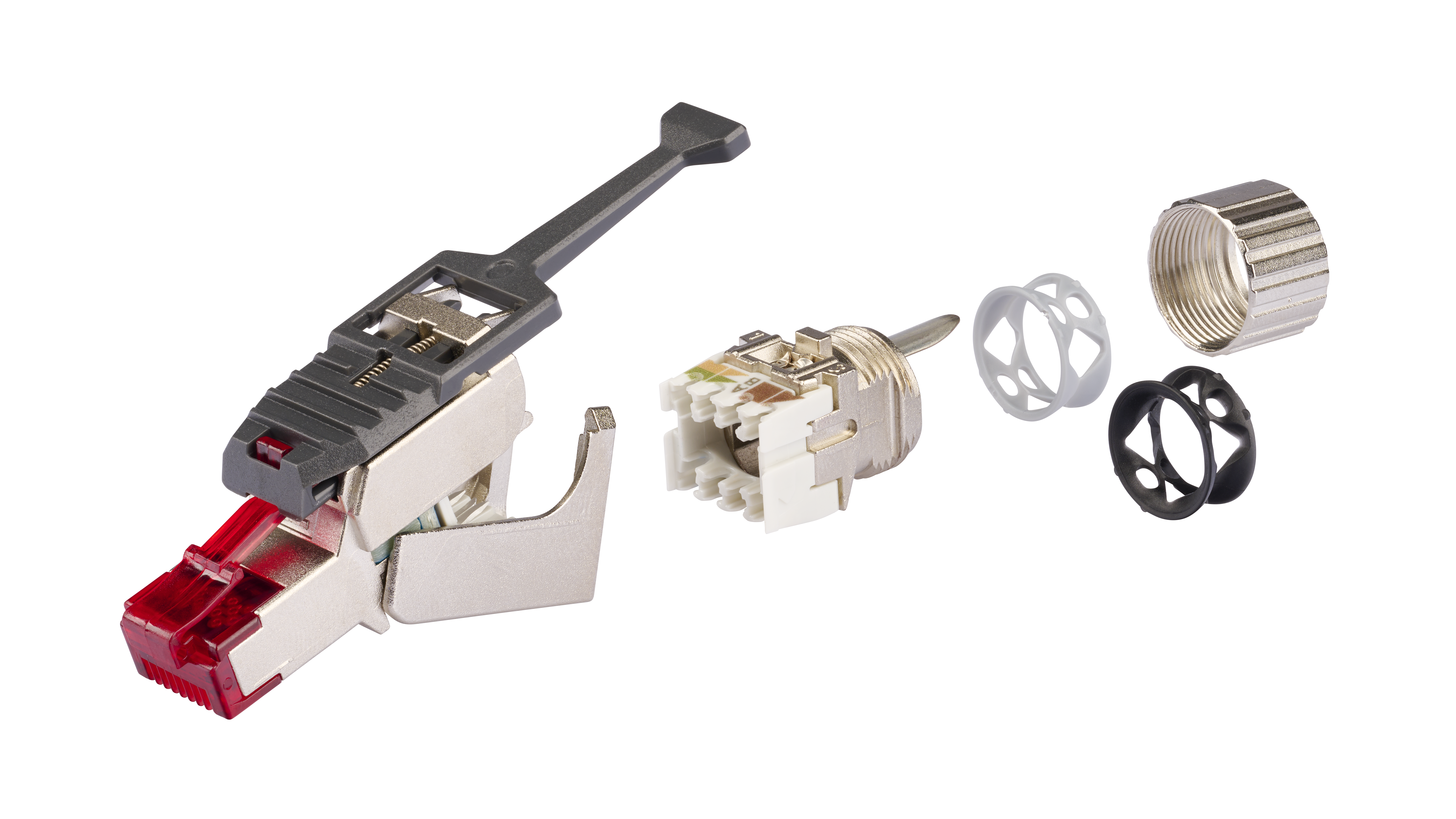 reichle & de-massari Feltmontert c6a/a-b rj45 plugg slank