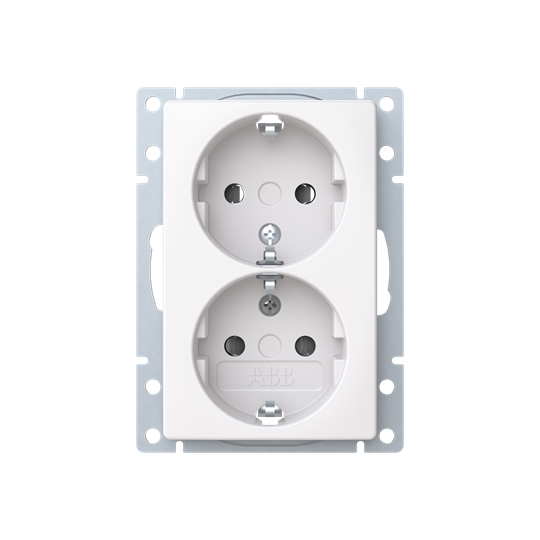 abb Socket outlet saga 1,5box 2s/16a/ip20 2x central plate