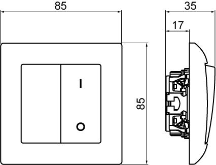 abb Strömställare 2+1 kompl
