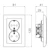 abb Socket outlet saga 1,5box 2s/16a/ip20 2x cover plate