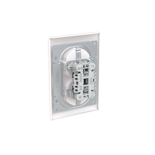 abb Socket outlet saga 1,5box 2s/16a/ip20 2x cover plate