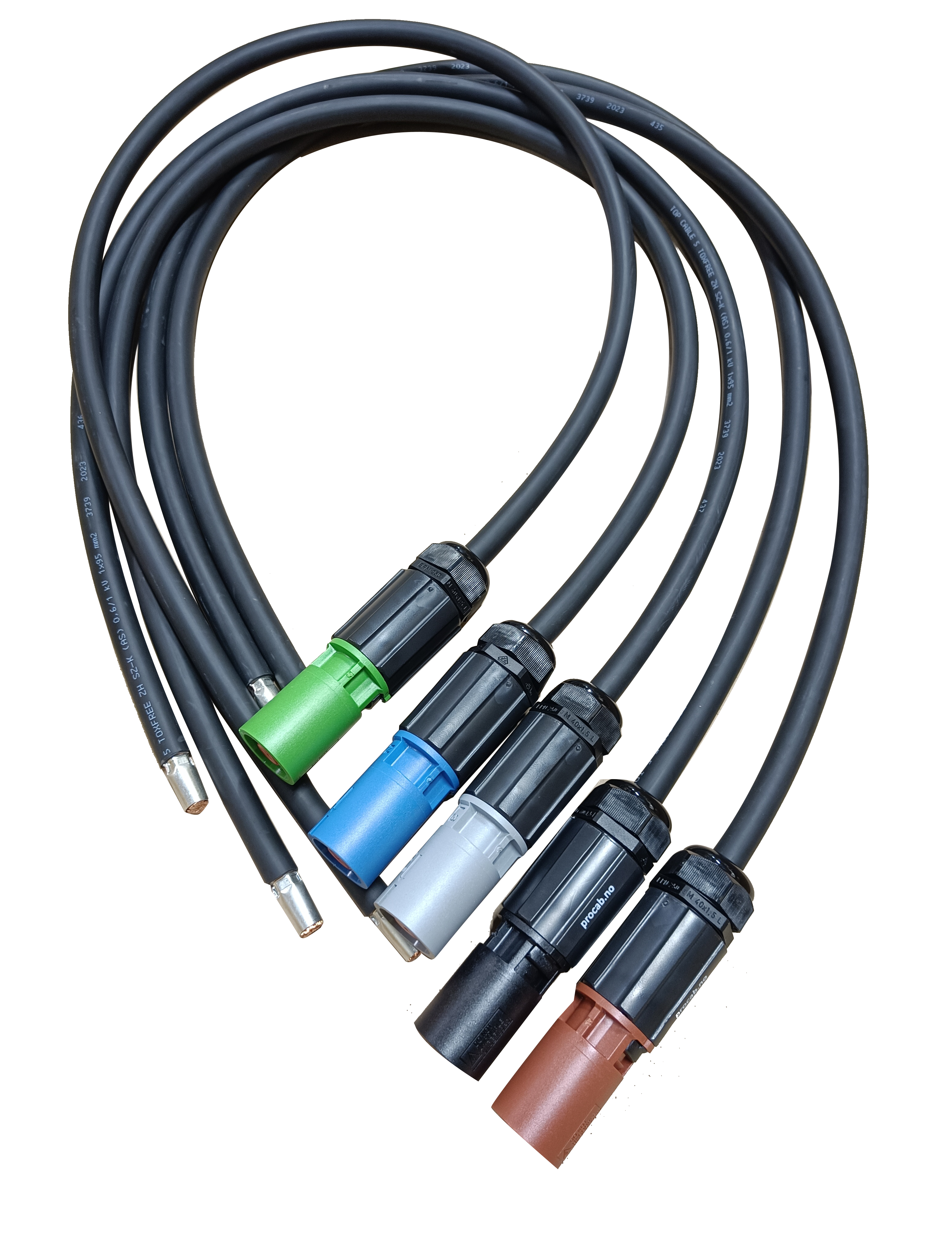 POWERLINE 500A 95-1,5M SETT CS (HUN), FEM FASER U/BÅND