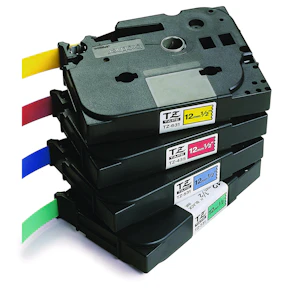 hellermann Tze435 12mm tape hvit på rød