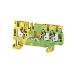 weidmüller Jordklemme 2,5 mm², 3 push-in, gul/grønn