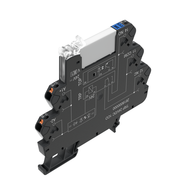 weidmüller Relemodul, 1 kontakt, 24 v dc ±20 %, strøm: 6a, push-in