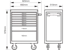 bahco Verktygsvagn bahco svart premium 8 draws, black