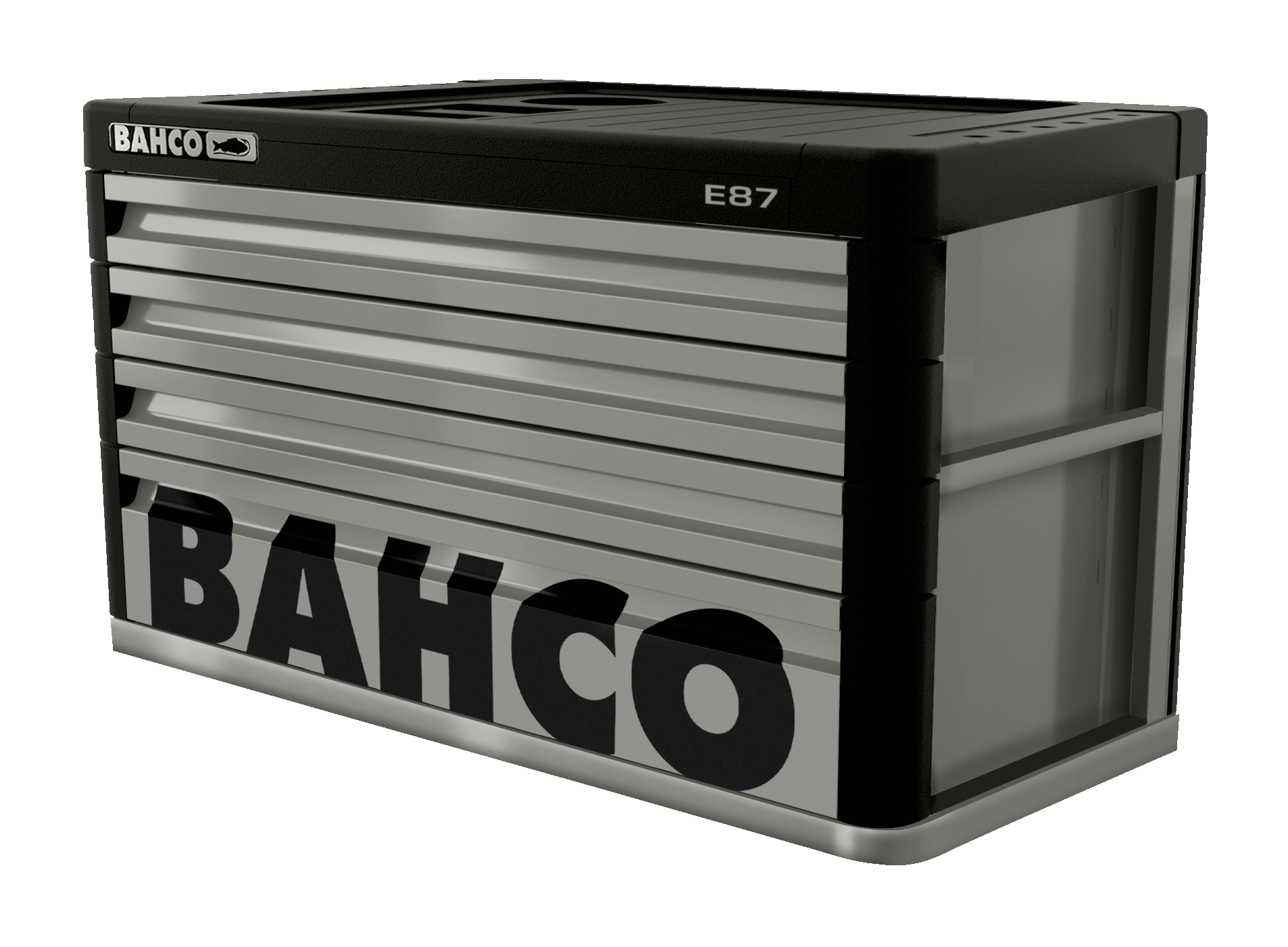 YLÄLIPAS BAHCO PREMIUM 4 VETOLAATIKKOA,HARMA