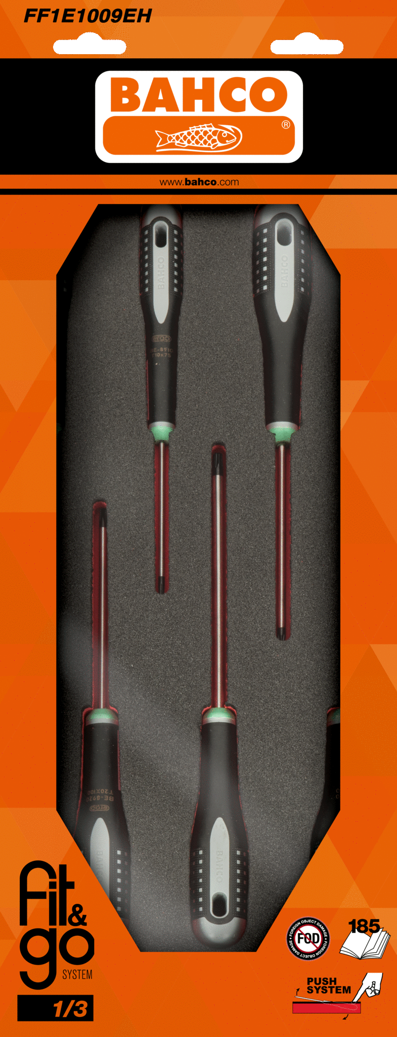 bahco Skruvmejsel bahco 1/3 foam, torx 6pcs