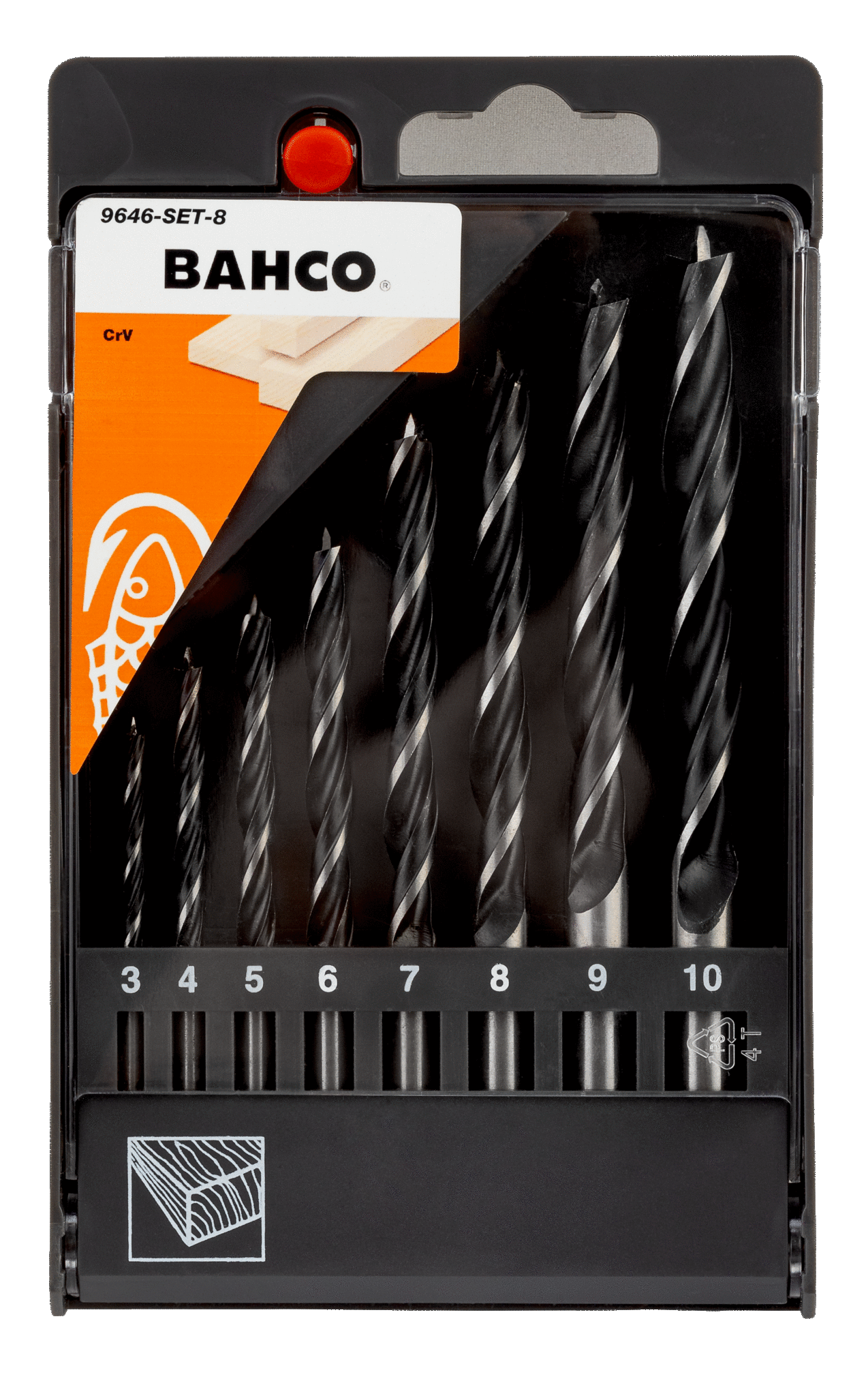 bahco Träborr set bahco 9646-set-8 pcs