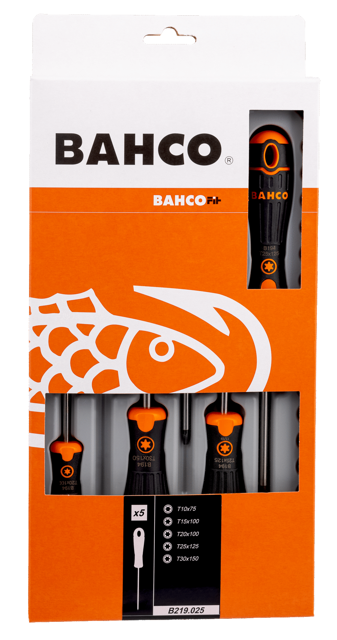 bahco Skruvmejselsats bahco b219.025, torx 5 pcs