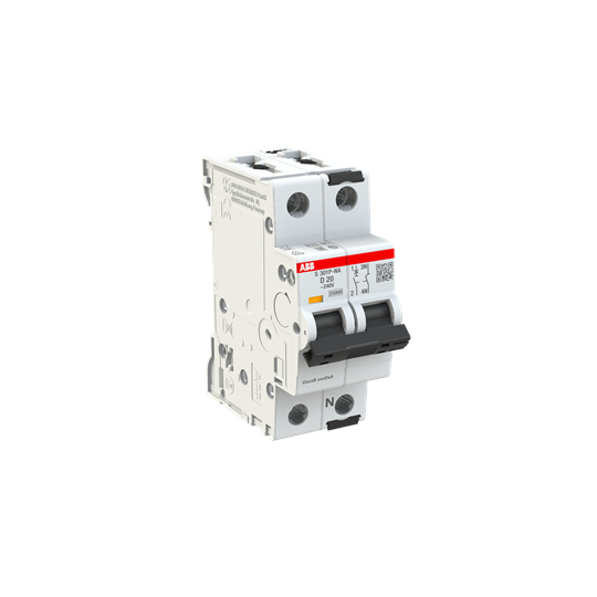 abb smart buildings Circuit breaker s300p 2-pole 1+n d-char. 20a