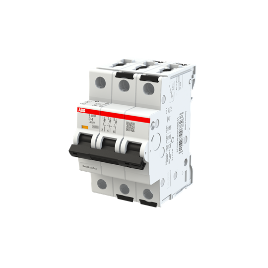 abb smart buildings Circuit breaker s300p 3-pole d-char. 4a