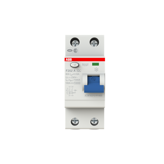 abb Jordfeilbryter f202 a 80a/30ma