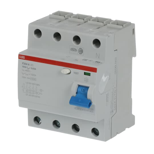 abb Residual current device f200 4-pole 100a 30ma a