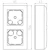abb Surface mounted enclosure saga 1-gang, 54/80mm, white