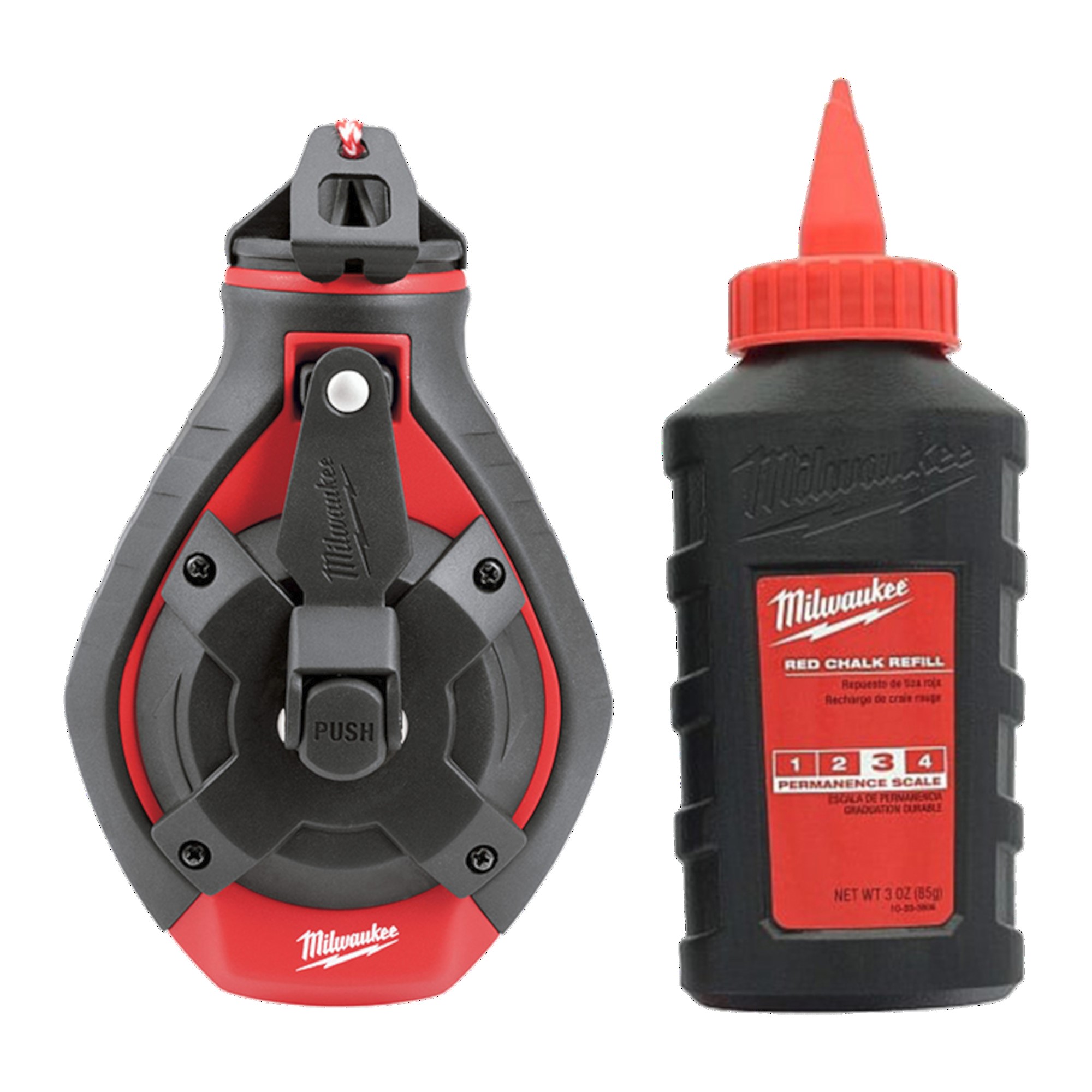 CHALK REEL MILWAUKEE BOLD+RED CHALK 2P