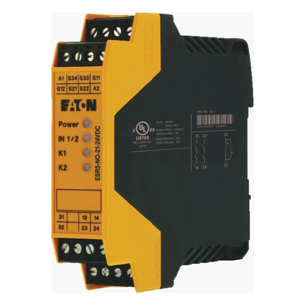 Sikkerhetsrele NØDSTOPP 24V DC ESR5-NO-21-24VDC