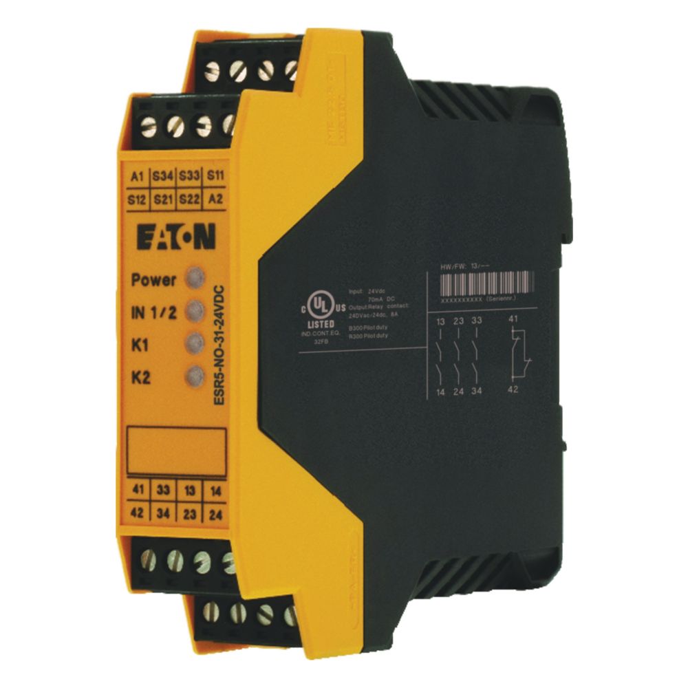 Sikkerhetsrele NØDSTOPP 24V DC ESR5-NO-31-24VDC
