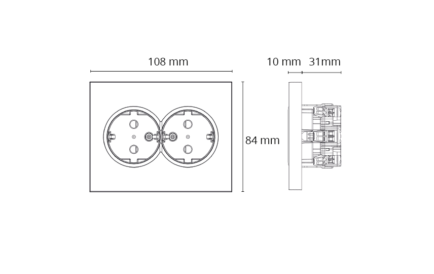 sg armaturen Pistorasia + usb install 2s/16a/ip21 upj usb mu