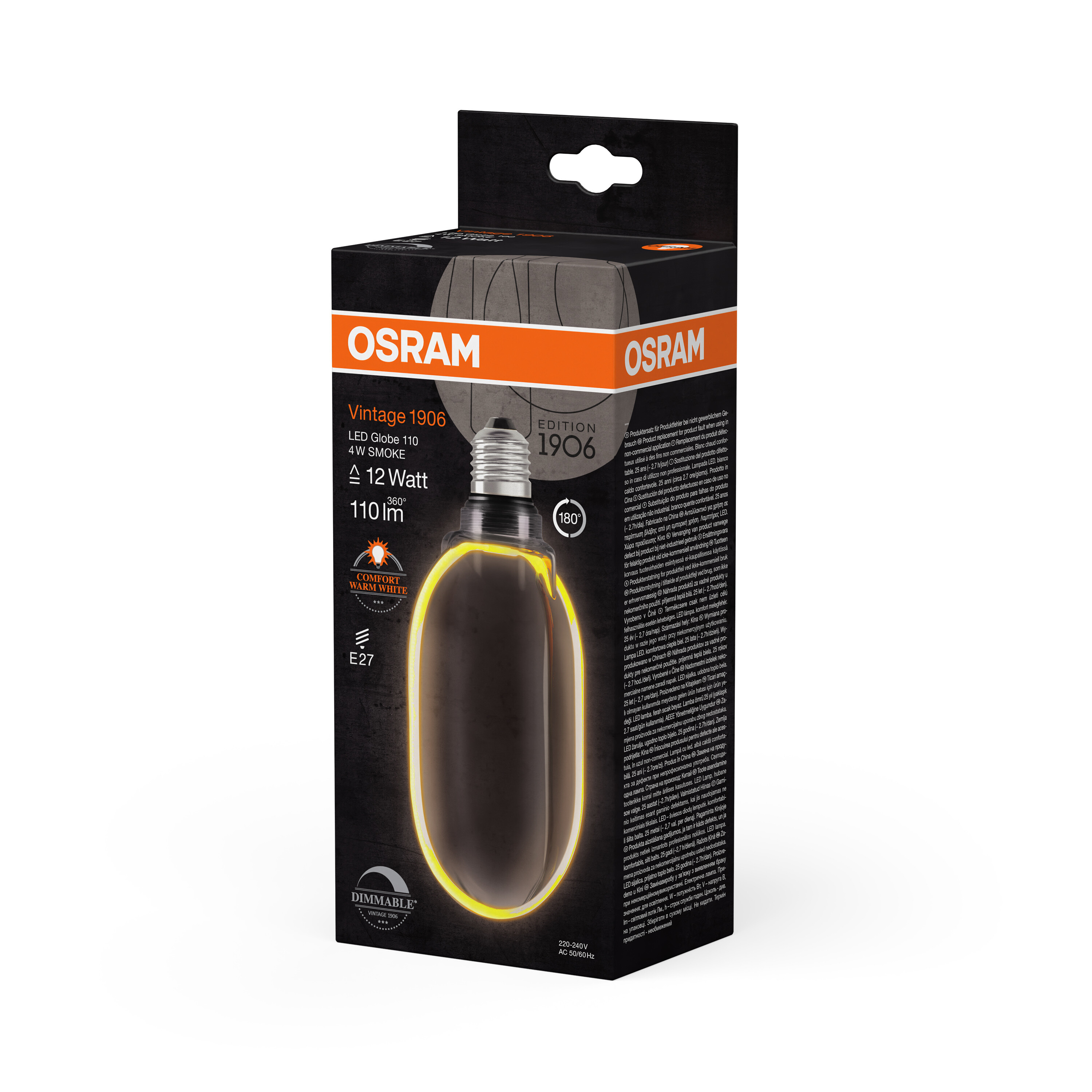 ledvance Led cl glb o 100 818 110lm e27 dim smoke