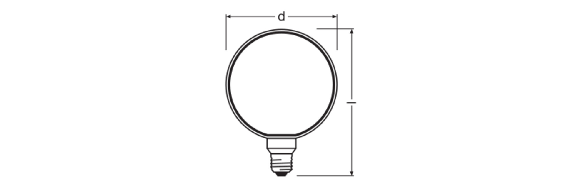 ledvance Led cl glb o 130 818 110lm e27 dim smoke