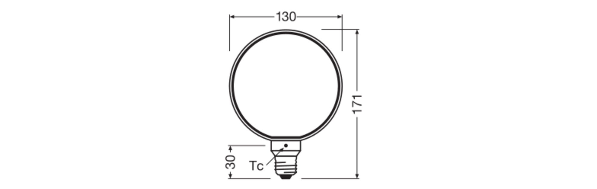 ledvance Led cl glb o 130 818 110lm e27 dim smoke
