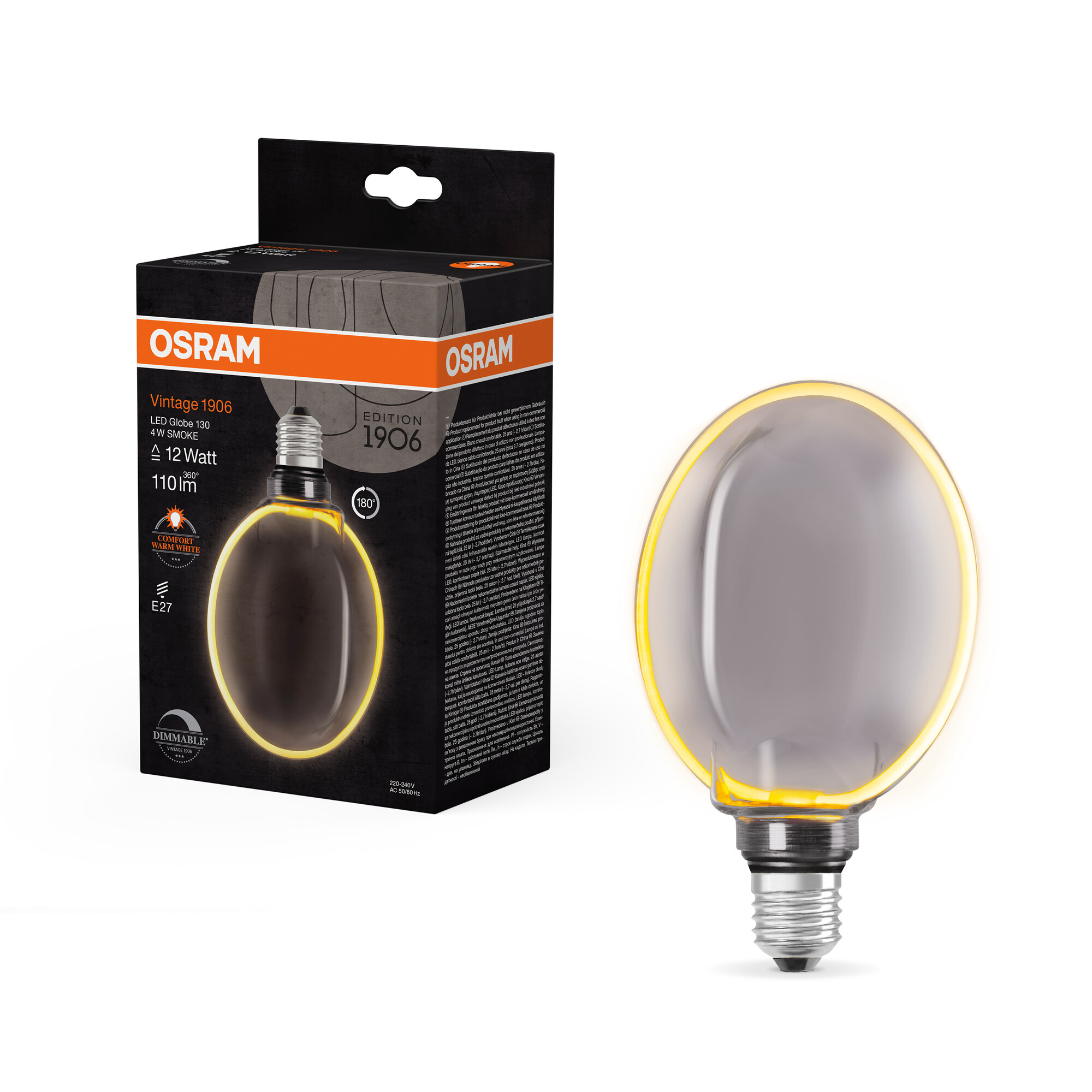 ledvance Led cl glb o 130 818 110lm e27 dim smoke