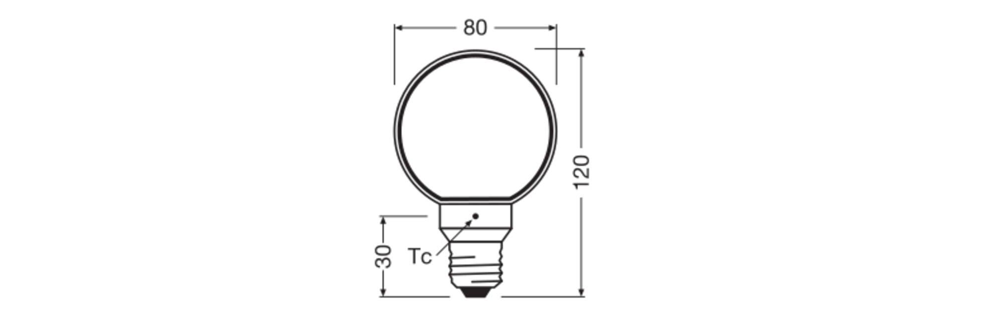 ledvance Led cl glb o 80 818 110lm e27 dim smoke