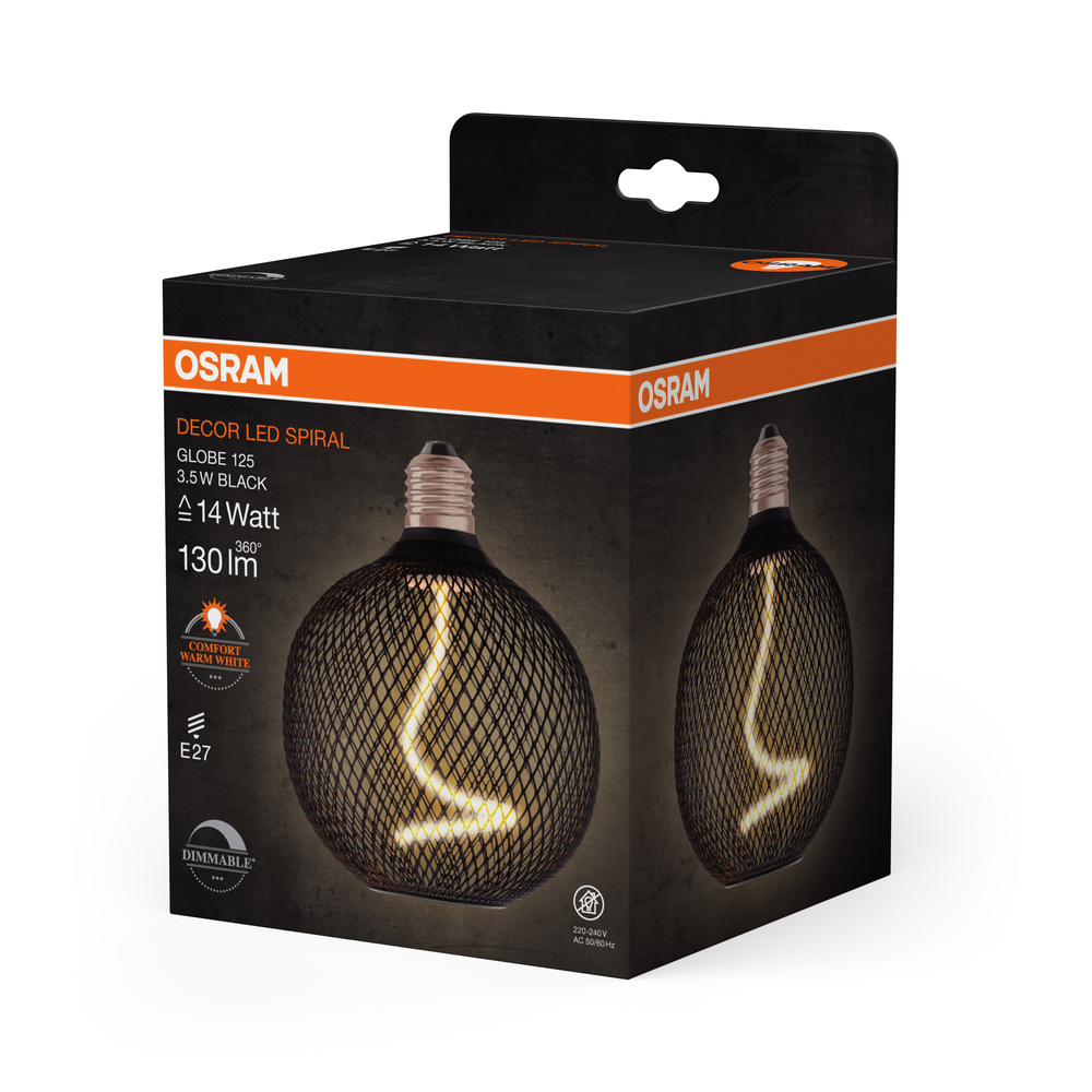 osram Led spiral 14 3,5w 818 e27 dim