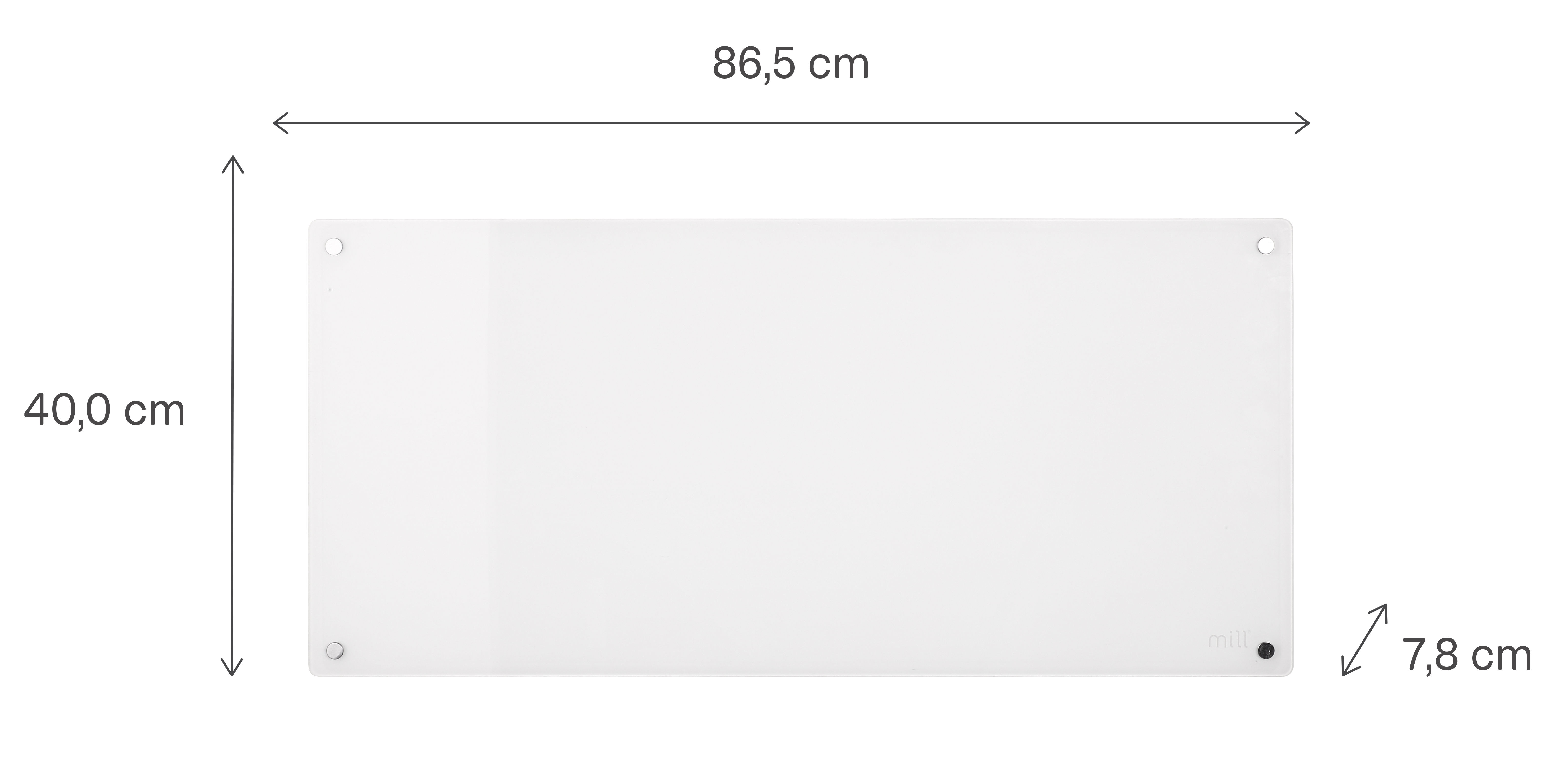 mill Glass smart wifi panelovn gl1000wifi4
