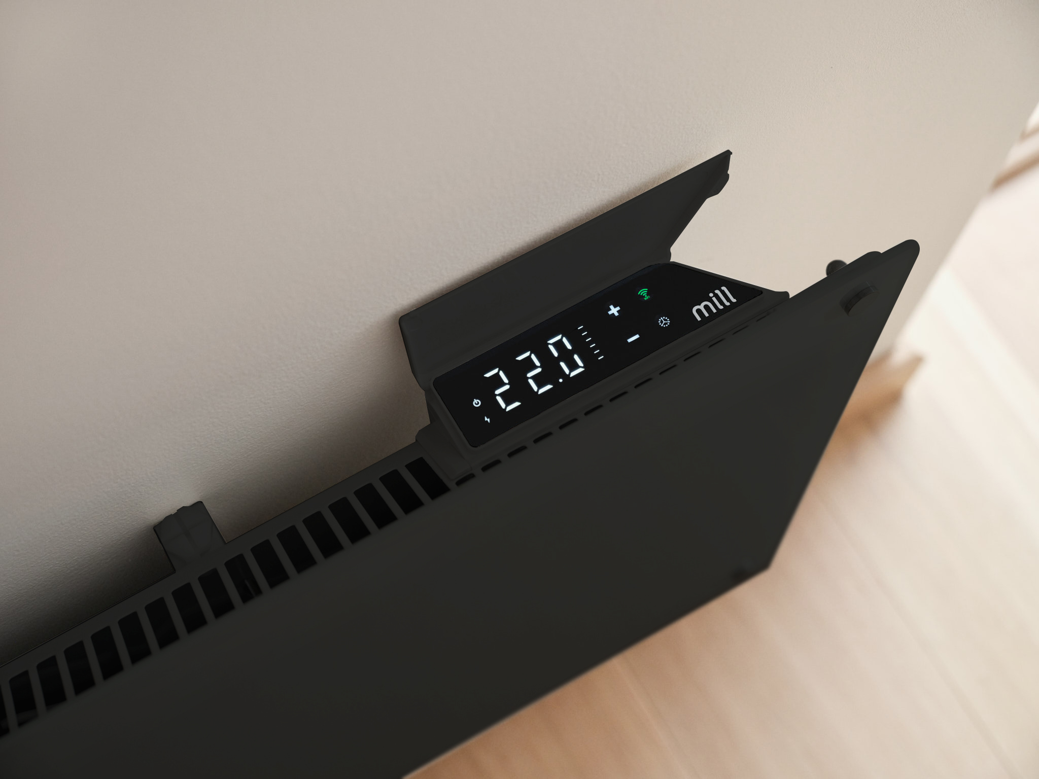 mill Glass smart wifi panelovn gl1300wifi4 sort