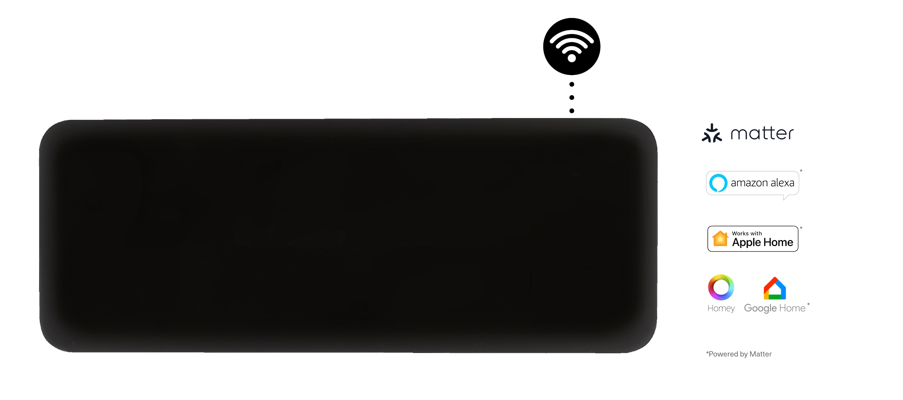mill Invisible smart wifi panelovn pa1300wifi4 sort