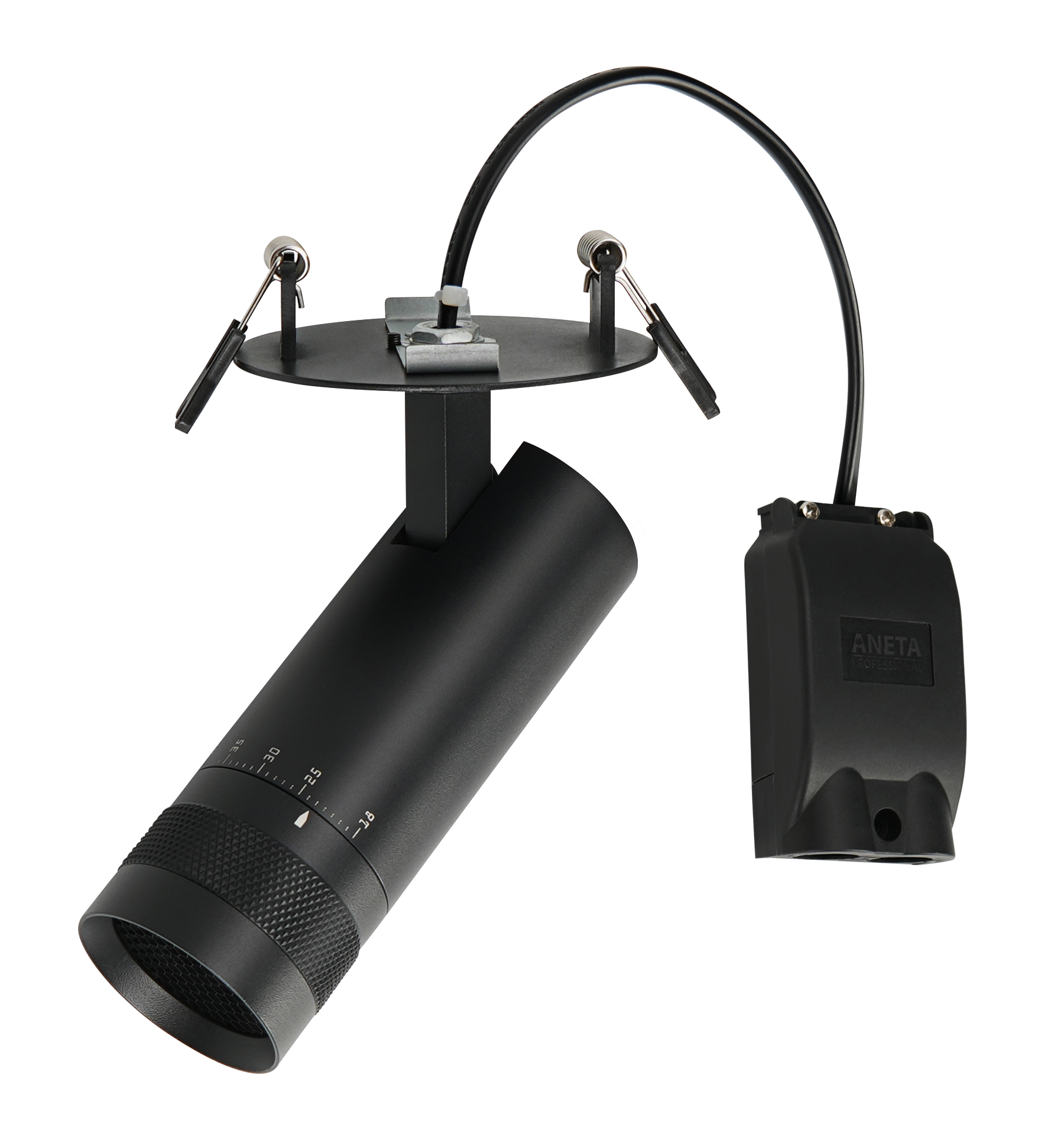 aneta lighting Falcon 8/50 zoom spot, sort
