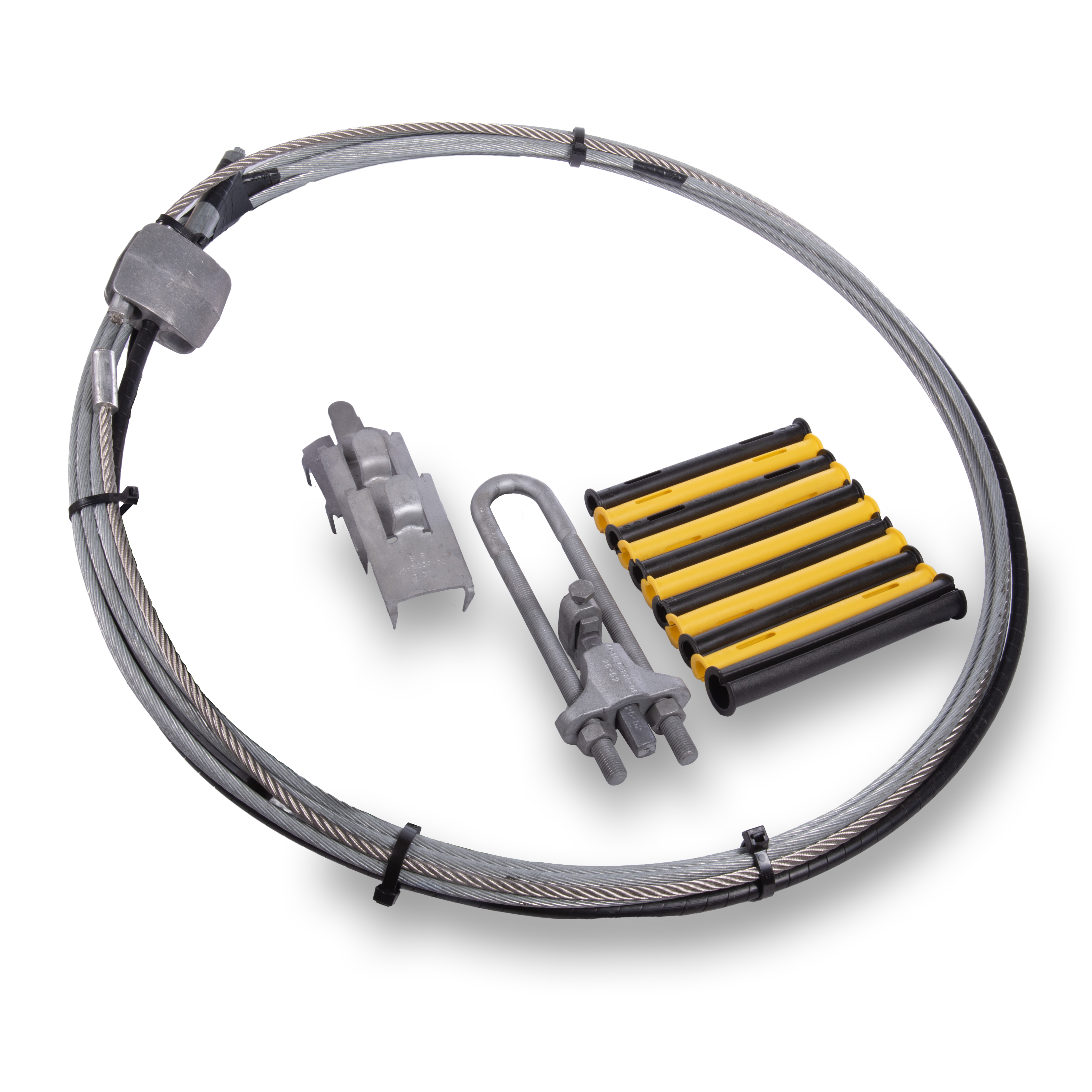 Bardunsats 14m 50mm² u/isolator m/spiral