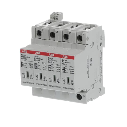 abb smart buildings Överspänningsskydd fastighet ovr t1-t2 3p+n s p ts qs