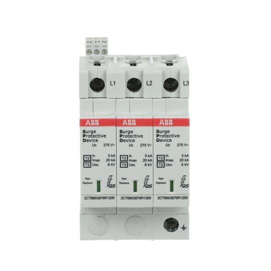 abb smart buildings Överspänningsskydd fastighet ovr t2-t2 3p p ts qs