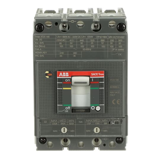 abb Xt2s 160 tma 125-1250 3p f f