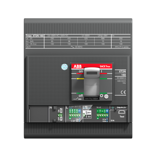XT2V 160 EKIP LS/I IN=63A 4P F F