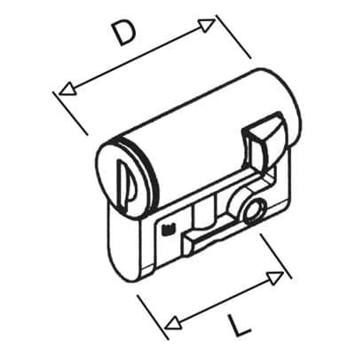 CYLINDER LÅS PROFIL V2432-E