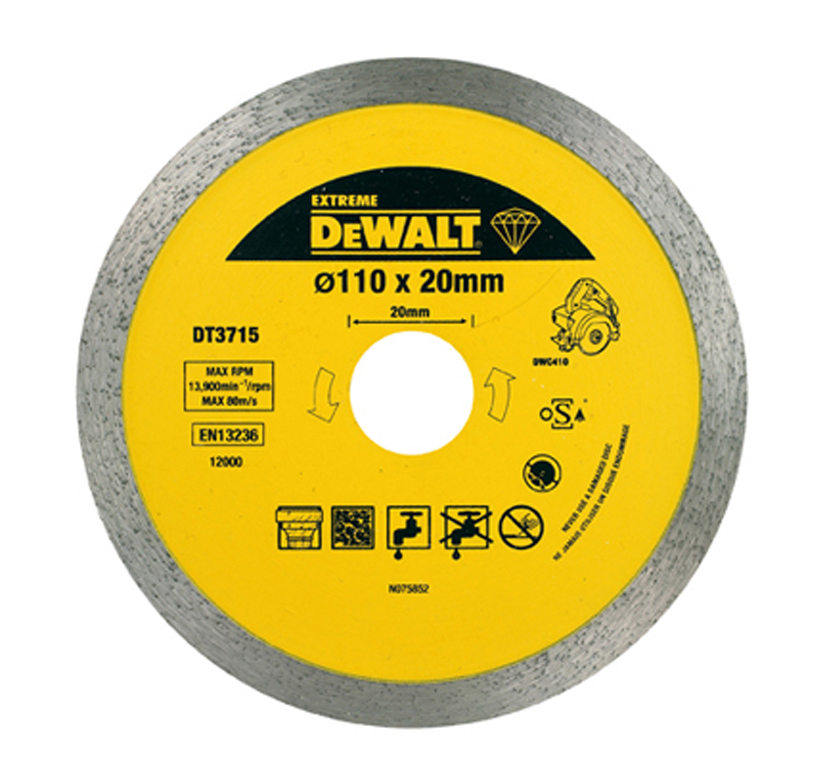 DIAMOND DISC DEWALT 110X20MM HARD TILE